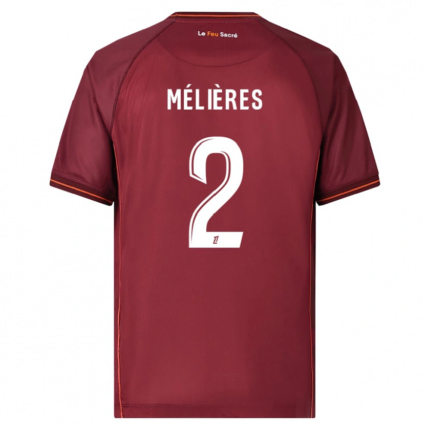 Danxen Niño Camiseta Cléo Mélières #2 Burdeos Blanco 1ª Equipación 2025/26 La Camisa