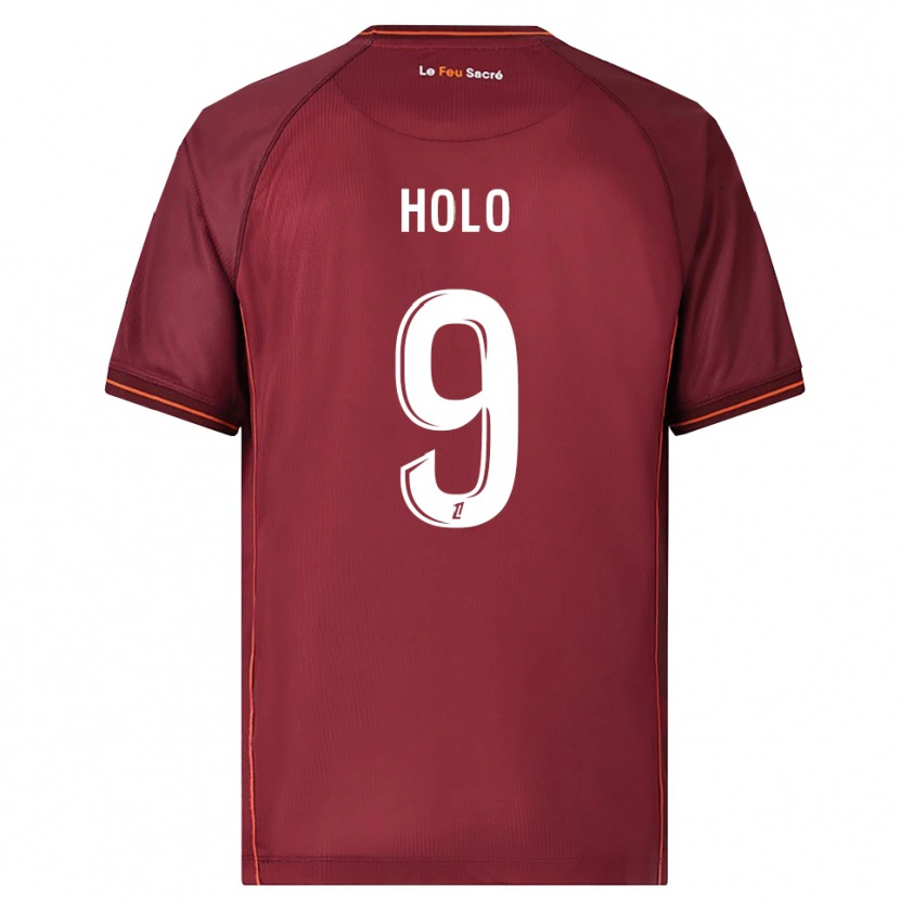 Danxen Niño Camiseta Mathis Holo #9 Burdeos Blanco 1ª Equipación 2025/26 La Camisa