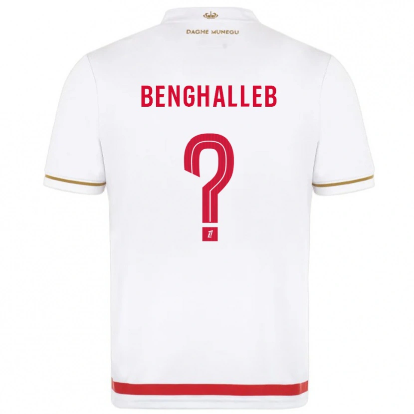 Danxen Niño Camiseta Adam Benghalleb #0 Rojo Blanco 1ª Equipación 2025/26 La Camisa