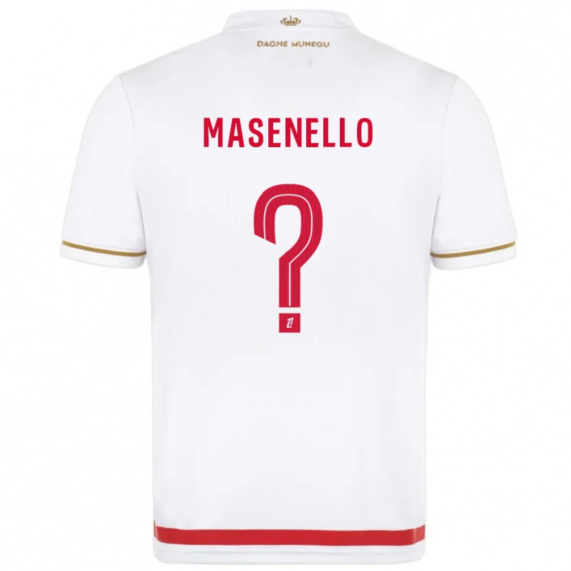 Danxen Niño Camiseta Tristan Masenello #0 Rojo Blanco 1ª Equipación 2025/26 La Camisa