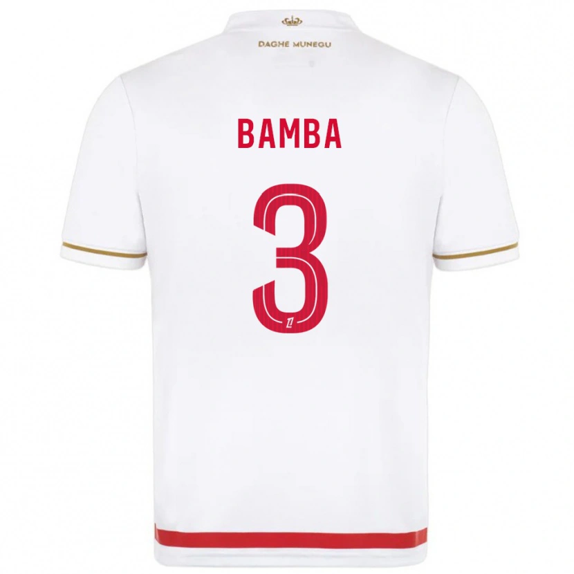 Danxen Niño Camiseta Ismaïl Bamba #3 Rojo Blanco 1ª Equipación 2025/26 La Camisa