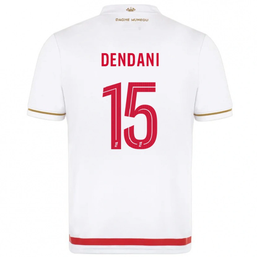 Danxen Niño Camiseta Nacim Dendani #15 Rojo Blanco 1ª Equipación 2025/26 La Camisa
