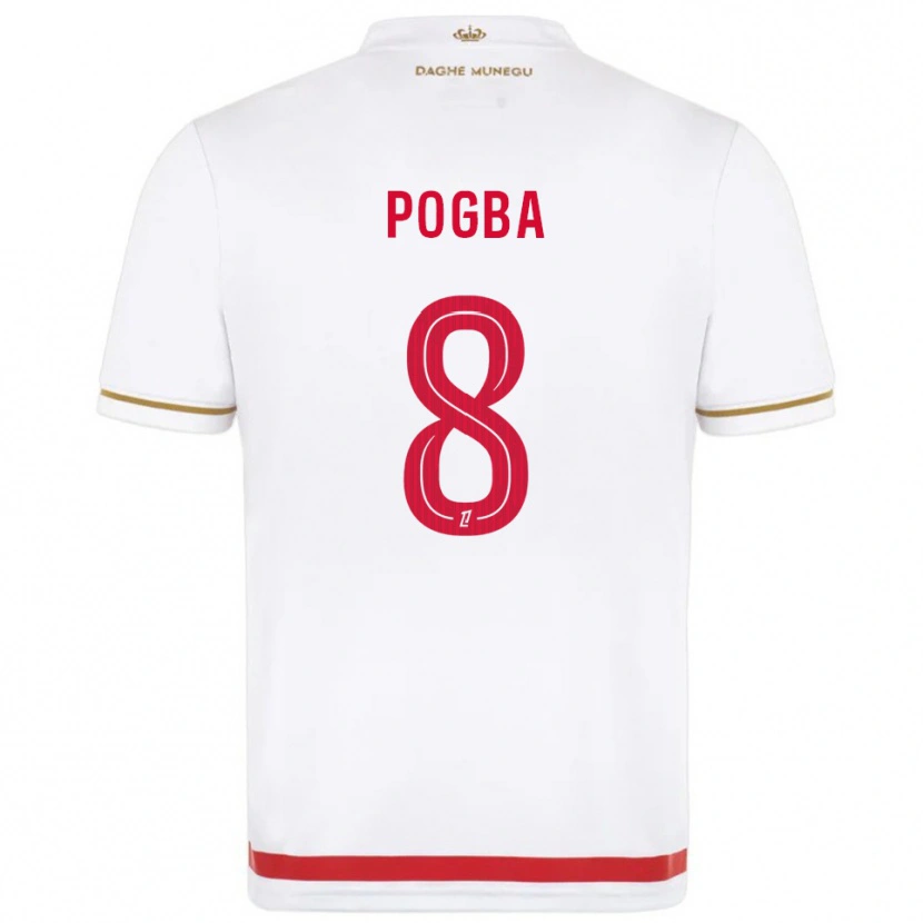 Danxen Niño Camiseta Paul Pogba #8 Rojo Blanco 1ª Equipación 2025/26 La Camisa