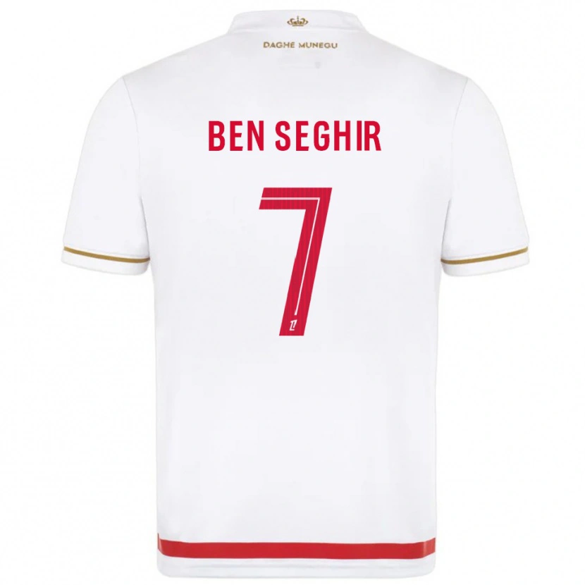 Danxen Niño Camiseta Eliesse Ben Seghir #7 Rojo Blanco 1ª Equipación 2025/26 La Camisa