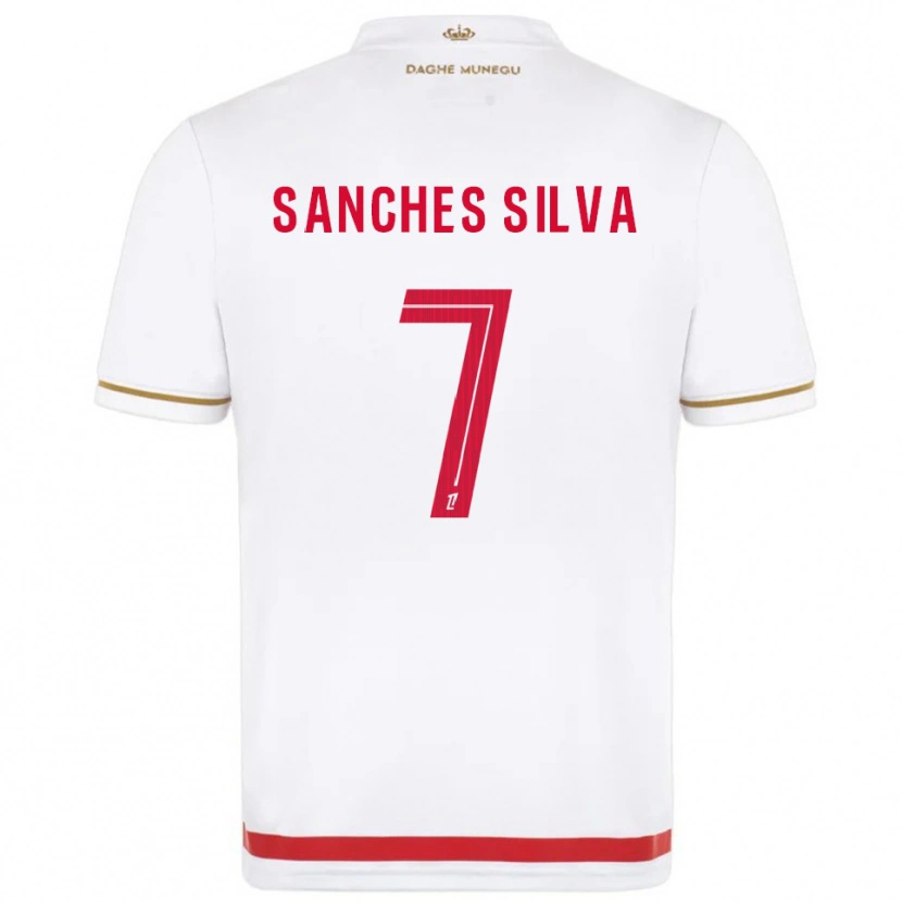 Danxen Niño Camiseta Jordy Sanches Silva #7 Rojo Blanco 1ª Equipación 2025/26 La Camisa