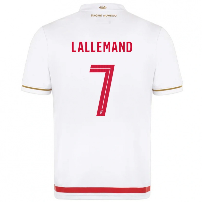 Danxen Niño Camiseta Nassim Lallemand #7 Rojo Blanco 1ª Equipación 2025/26 La Camisa