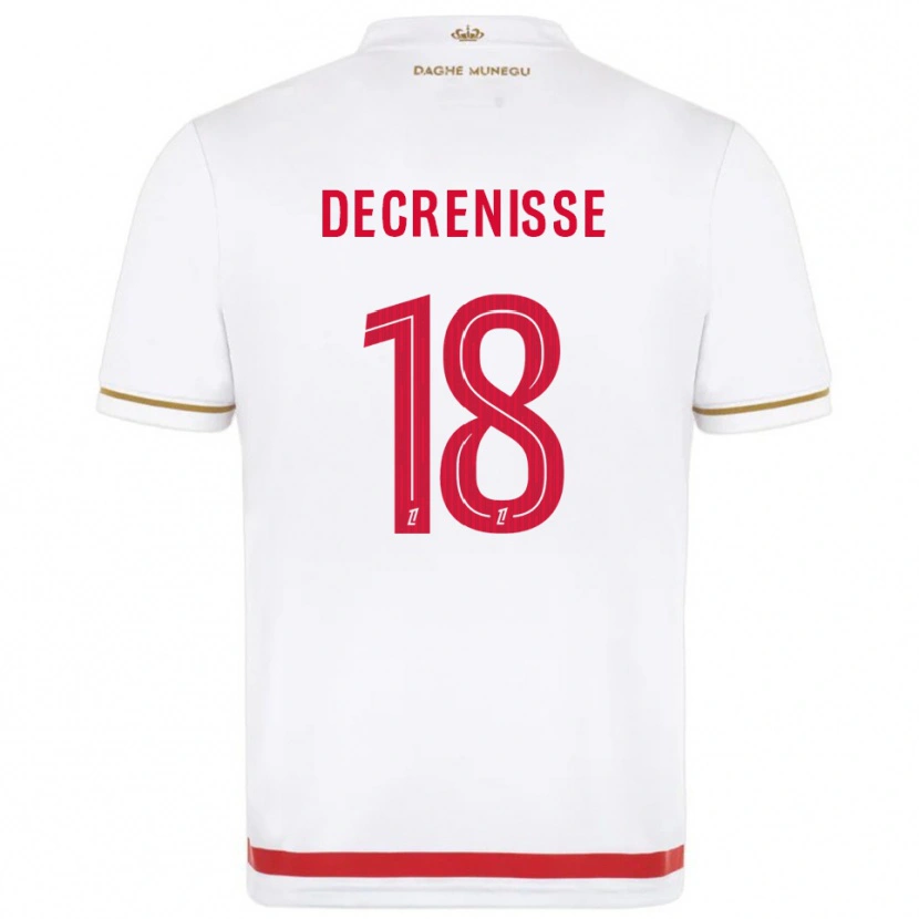 Danxen Niño Camiseta Axel Decrenisse #18 Rojo Blanco 1ª Equipación 2025/26 La Camisa