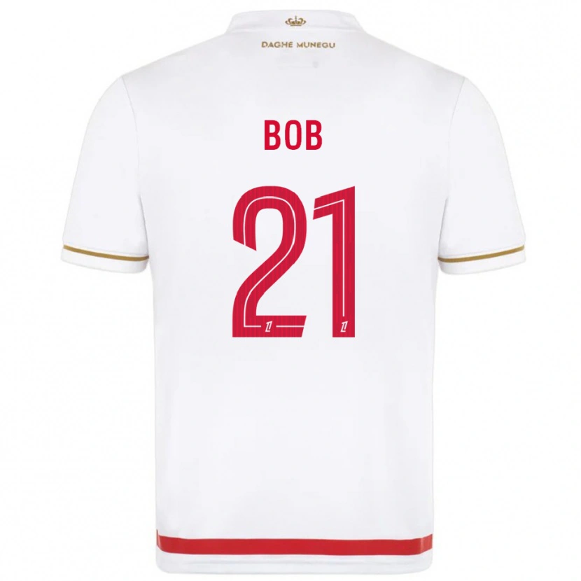 Danxen Niño Camiseta Mohamed Bob #21 Rojo Blanco 1ª Equipación 2025/26 La Camisa