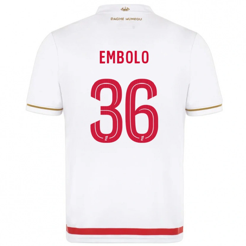 Danxen Niño Camiseta Breel Embolo #36 Rojo Blanco 1ª Equipación 2025/26 La Camisa