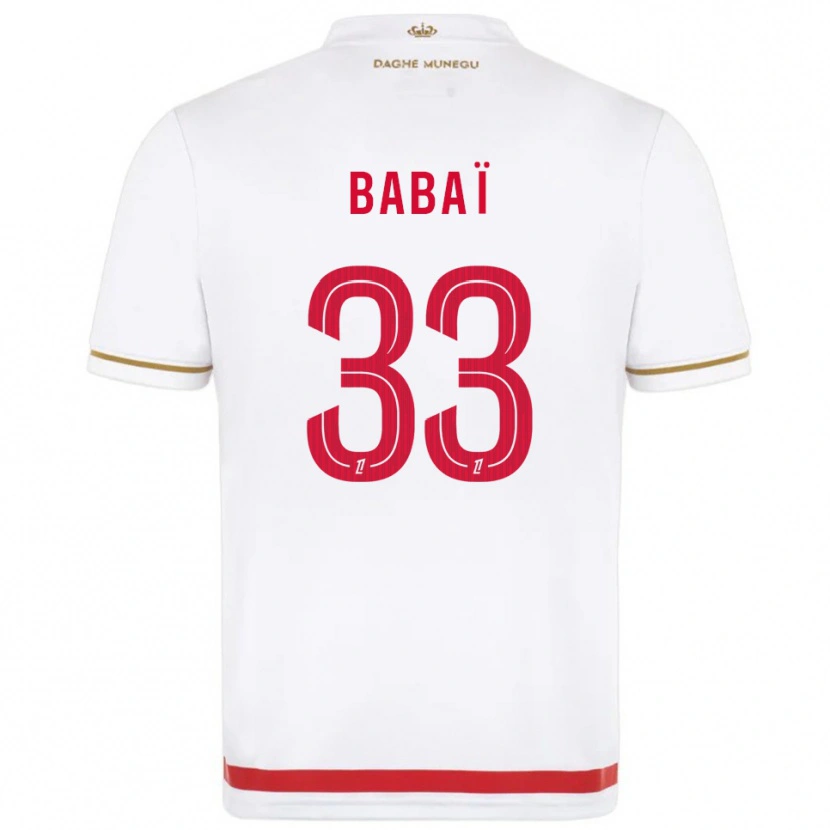 Danxen Niño Camiseta Nazim Babaï #33 Rojo Blanco 1ª Equipación 2025/26 La Camisa