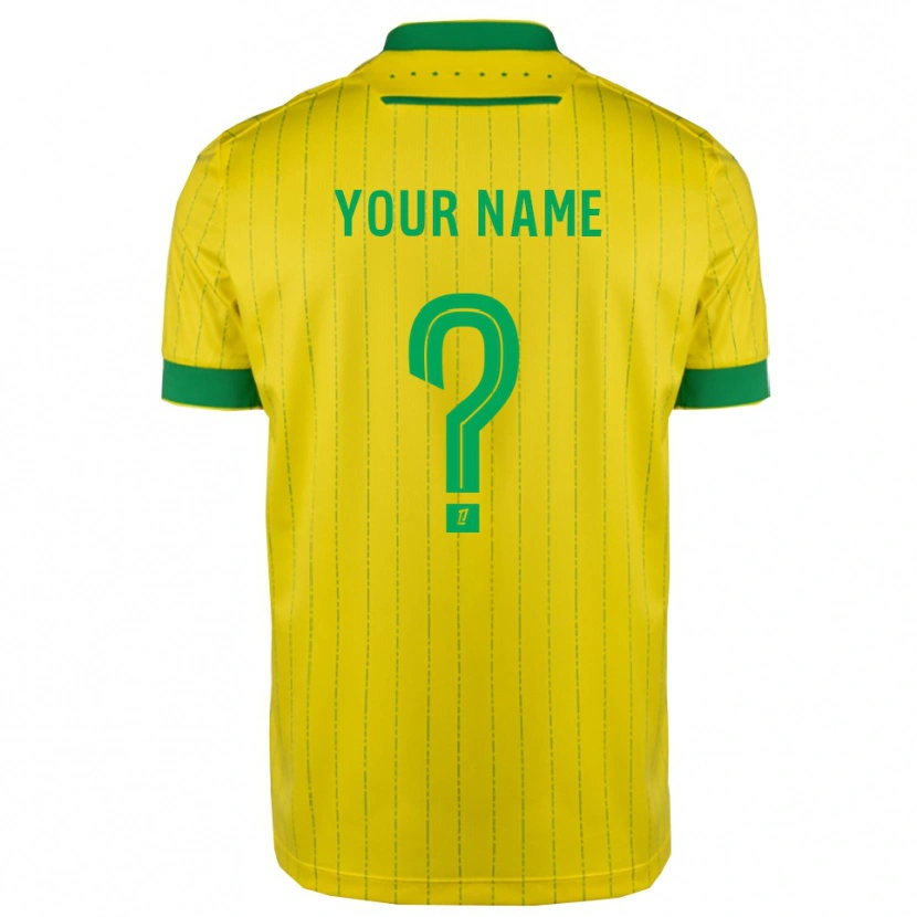 Danxen Niño Camiseta Su Nombre #0 Amarillo Verde 1ª Equipación 2025/26 La Camisa