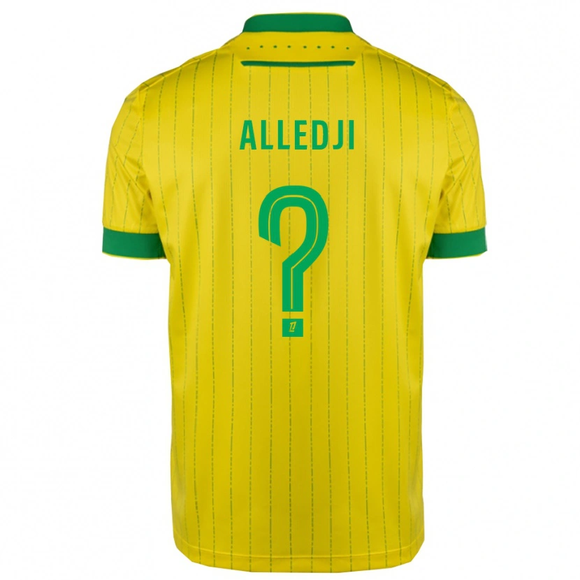Danxen Niño Camiseta Ezekiel Alledji #0 Amarillo Verde 1ª Equipación 2025/26 La Camisa