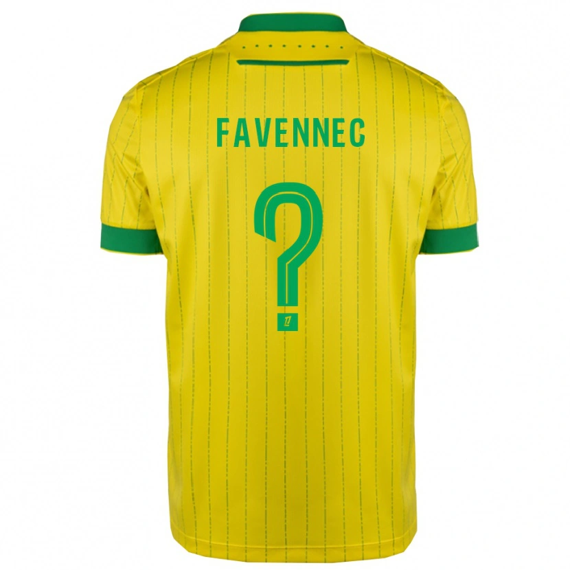Danxen Niño Camiseta Dario Favennec #0 Amarillo Verde 1ª Equipación 2025/26 La Camisa