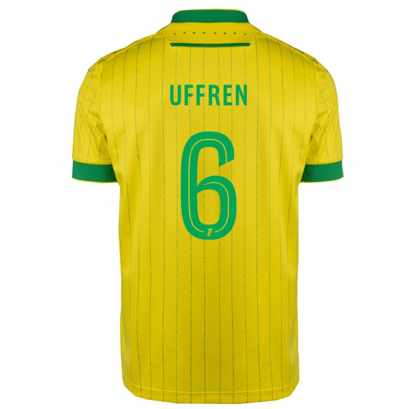Danxen Niño Camiseta Manon Uffren #6 Amarillo Verde 1ª Equipación 2025/26 La Camisa