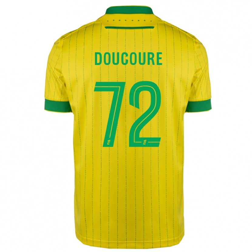 Danxen Niño Camiseta Sékou Doucouré #72 Amarillo Verde 1ª Equipación 2025/26 La Camisa