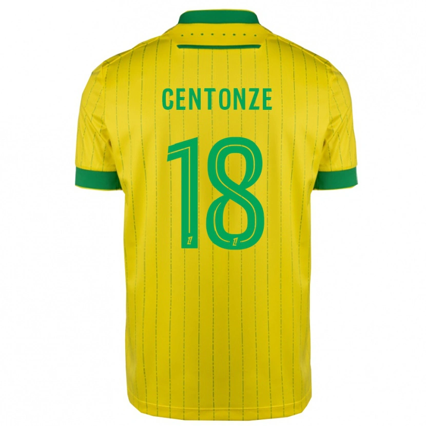 Danxen Niño Camiseta Fabien Centonze #18 Amarillo Verde 1ª Equipación 2025/26 La Camisa