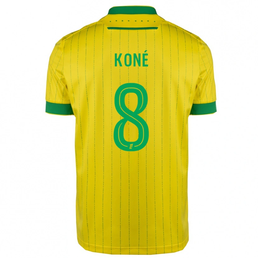 Danxen Niño Camiseta Kassoum Koné #8 Amarillo Verde 1ª Equipación 2025/26 La Camisa