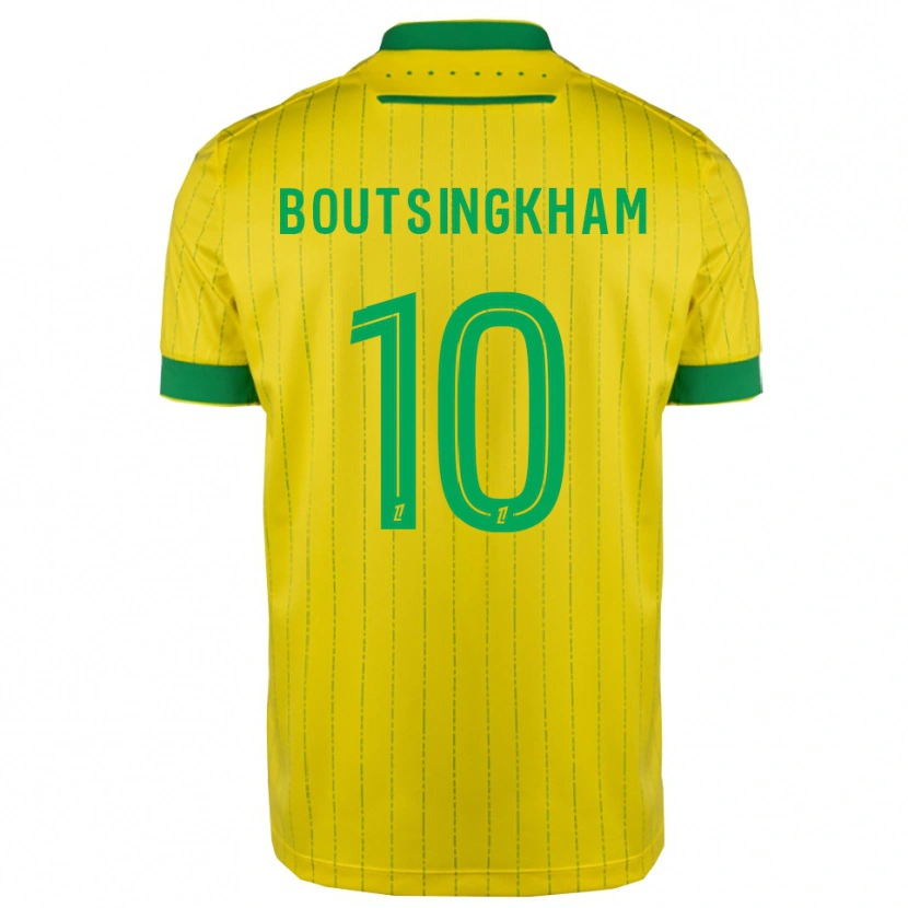 Danxen Niño Camiseta Hugo Boutsingkham #10 Amarillo Verde 1ª Equipación 2025/26 La Camisa