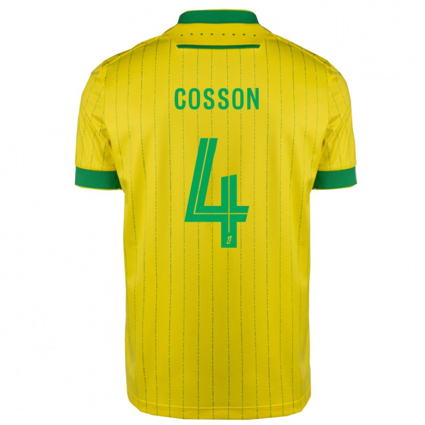 Danxen Niño Camiseta Maureen Cosson #4 Amarillo Verde 1ª Equipación 2025/26 La Camisa