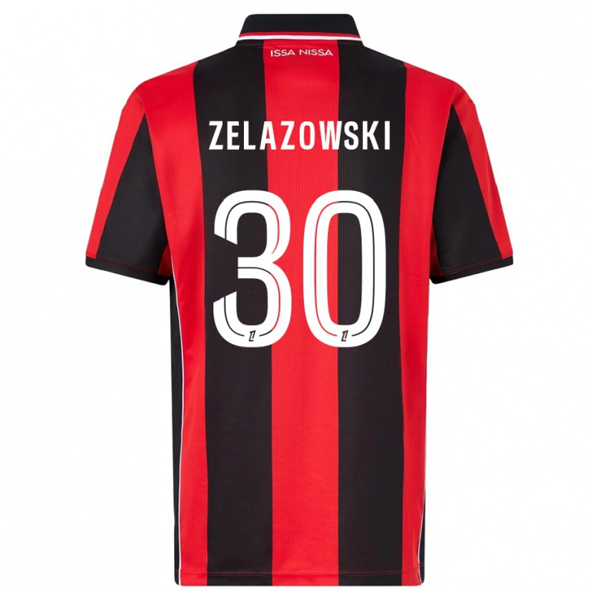 Danxen Niño Camiseta Bartosz Zelazowski #30 Rojo Negro 1ª Equipación 2025/26 La Camisa