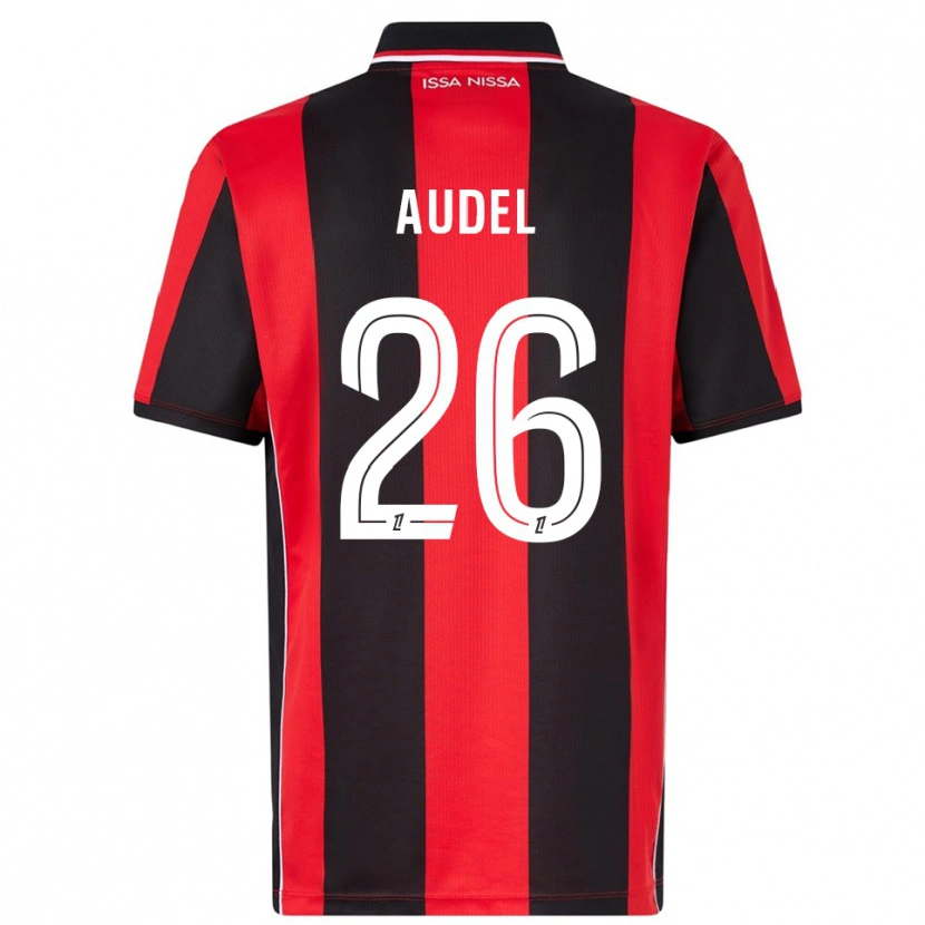 Danxen Niño Camiseta Johan Audel #26 Rojo Negro 1ª Equipación 2025/26 La Camisa