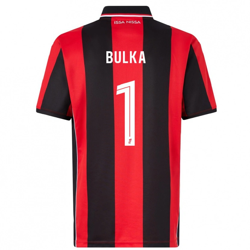 Danxen Niño Camiseta Marcin Bulka #1 Rojo Negro 1ª Equipación 2025/26 La Camisa