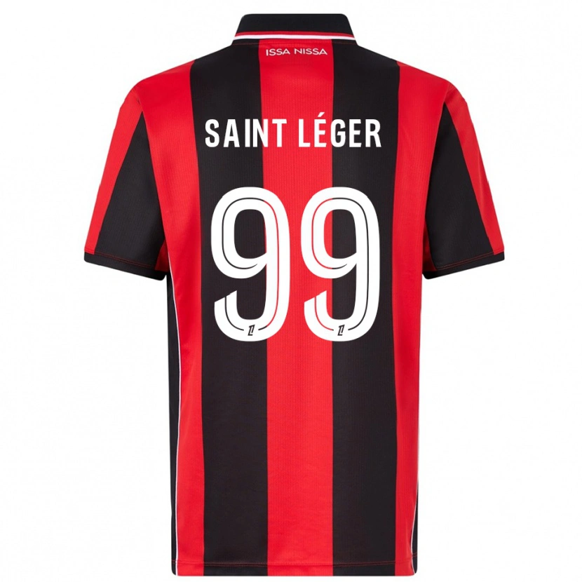 Danxen Niño Camiseta Maureen Saint Léger #99 Rojo Negro 1ª Equipación 2025/26 La Camisa
