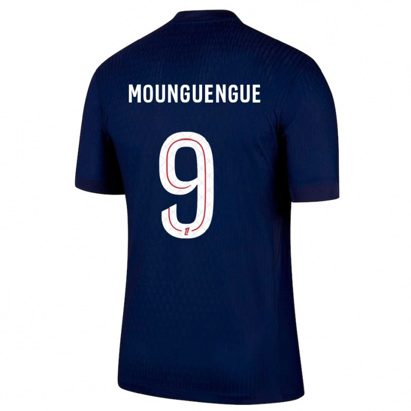 Danxen Niño Camiseta Pierre Mounguengue #9 Azul Marino Rojo 1ª Equipación 2025/26 La Camisa
