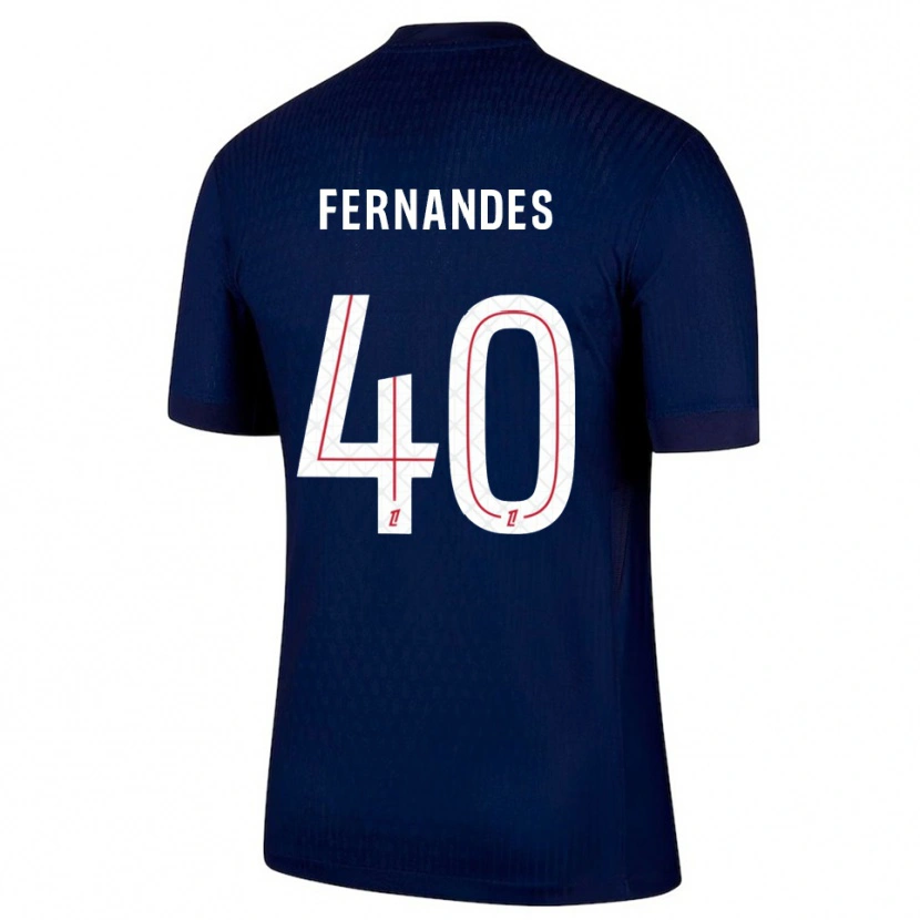 Danxen Niño Camiseta Alyssa Fernandes #40 Azul Marino Rojo 1ª Equipación 2025/26 La Camisa