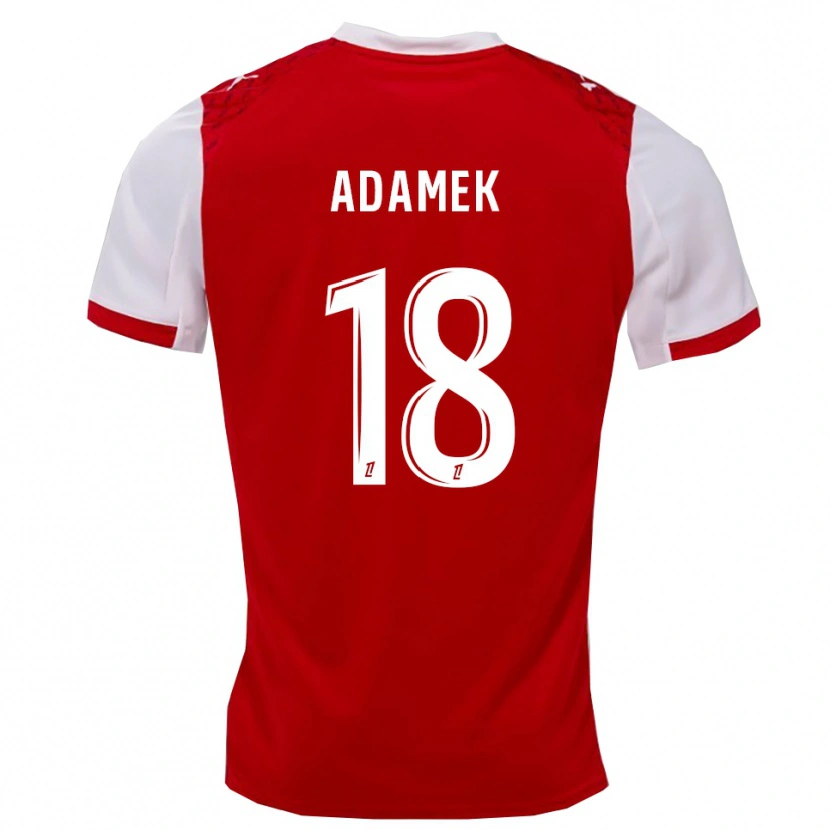 Danxen Niño Camiseta Kayla Adamek #18 Rojo Blanco 1ª Equipación 2025/26 La Camisa