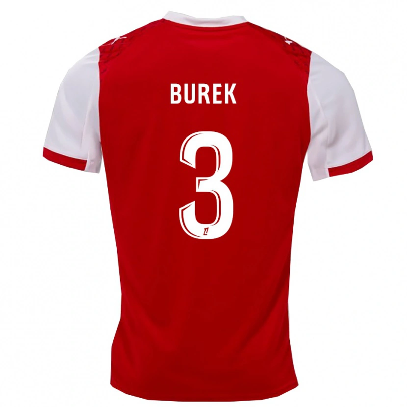 Danxen Niño Camiseta Sacha Burek #3 Rojo Blanco 1ª Equipación 2025/26 La Camisa