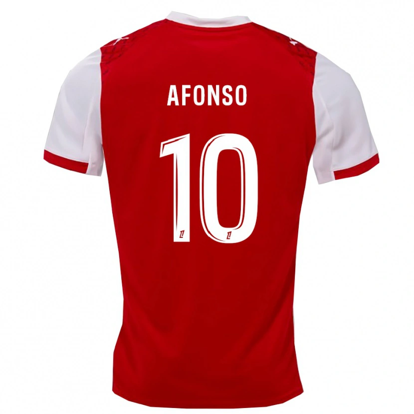 Danxen Niño Camiseta Flavio Afonso #10 Rojo Blanco 1ª Equipación 2025/26 La Camisa