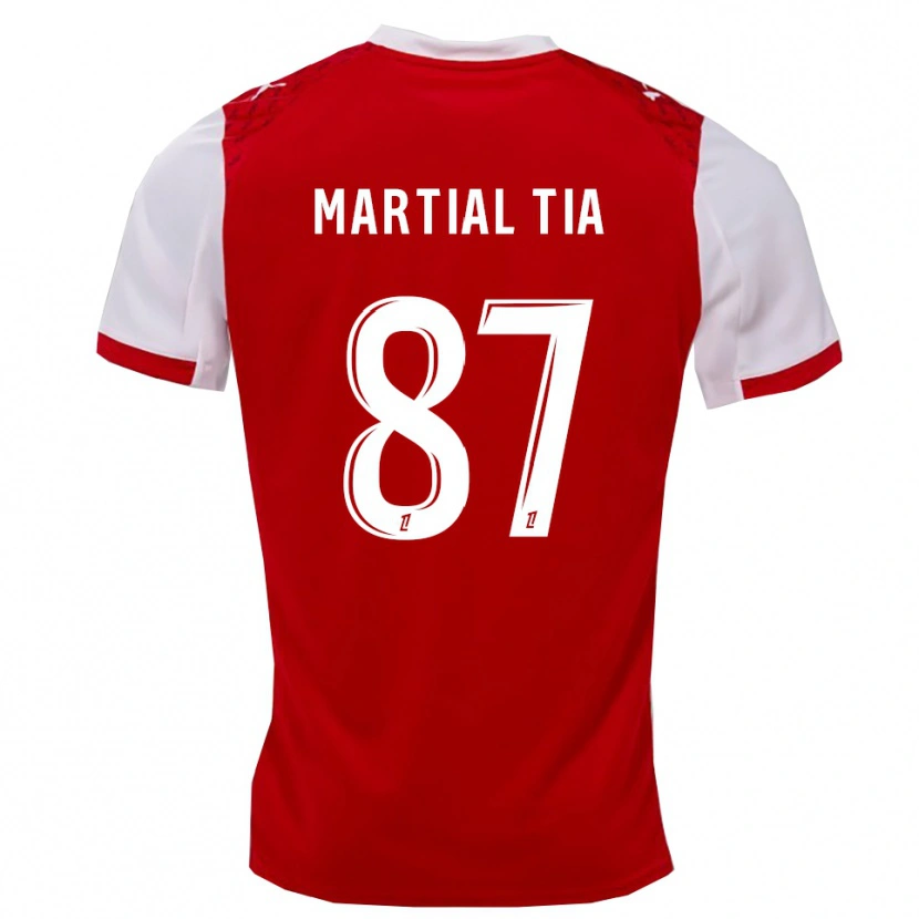 Danxen Niño Camiseta Ange Martial Tia #87 Rojo Blanco 1ª Equipación 2025/26 La Camisa