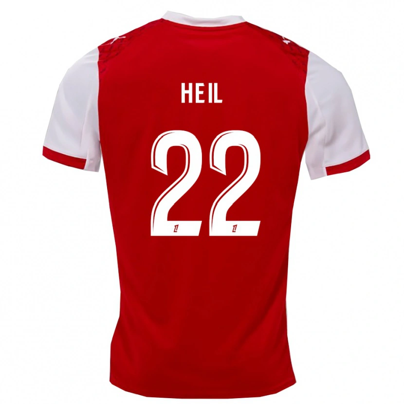 Danxen Niño Camiseta Manon Heil #22 Rojo Blanco 1ª Equipación 2025/26 La Camisa