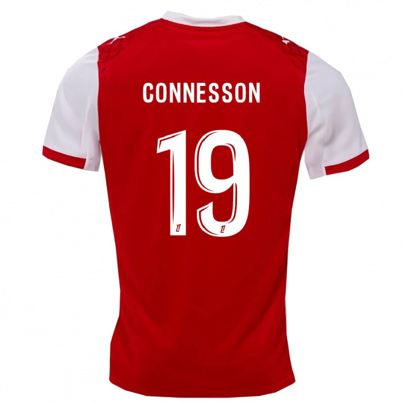 Danxen Niño Camiseta Adele Connesson #19 Rojo Blanco 1ª Equipación 2025/26 La Camisa