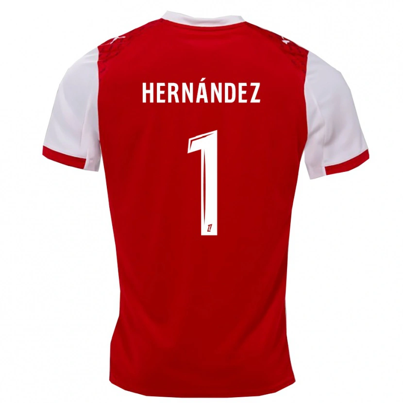 Danxen Niño Camiseta Melvin Hernández #1 Rojo Blanco 1ª Equipación 2025/26 La Camisa
