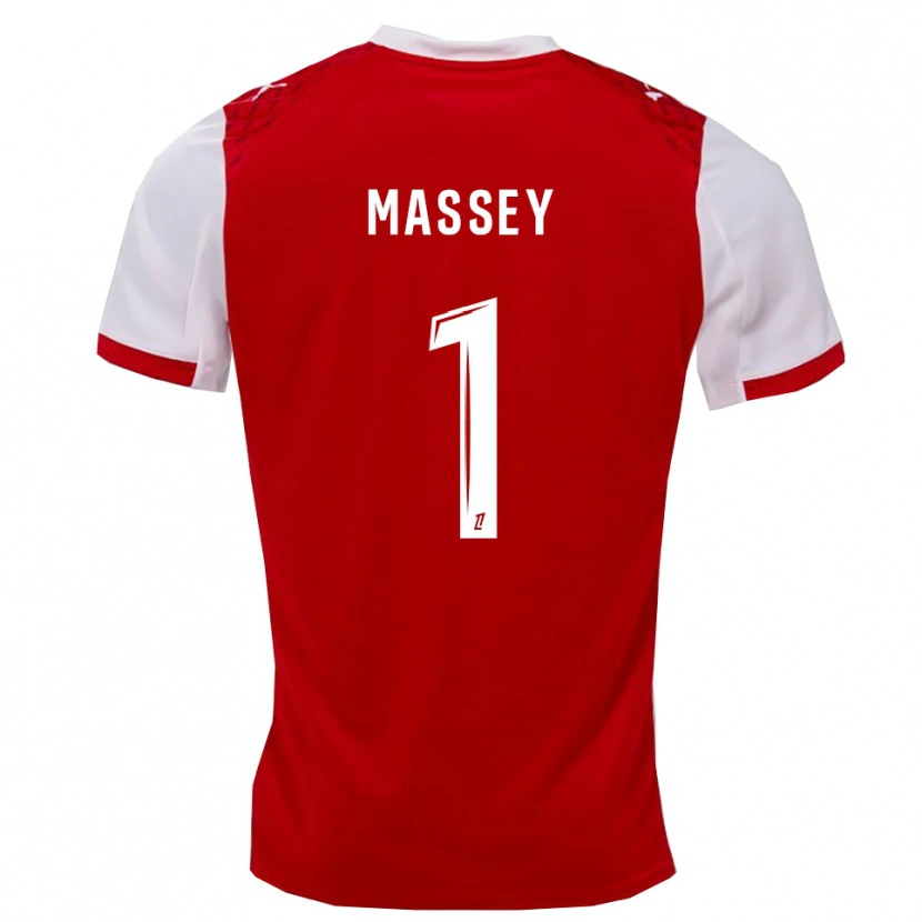 Danxen Niño Camiseta Kayza Massey #1 Rojo Blanco 1ª Equipación 2025/26 La Camisa
