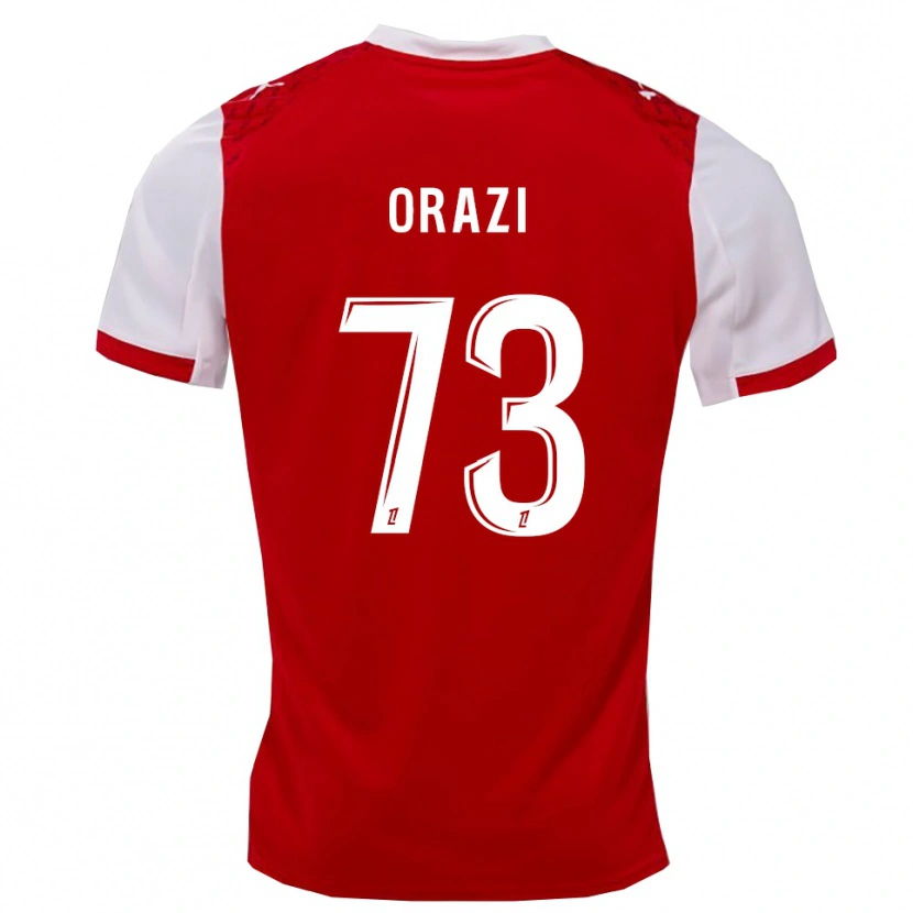 Danxen Niño Camiseta Ike Orazi #73 Rojo Blanco 1ª Equipación 2025/26 La Camisa