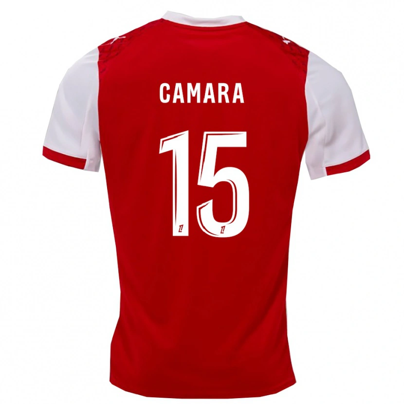 Danxen Niño Camiseta Condé Camara #15 Rojo Blanco 1ª Equipación 2025/26 La Camisa