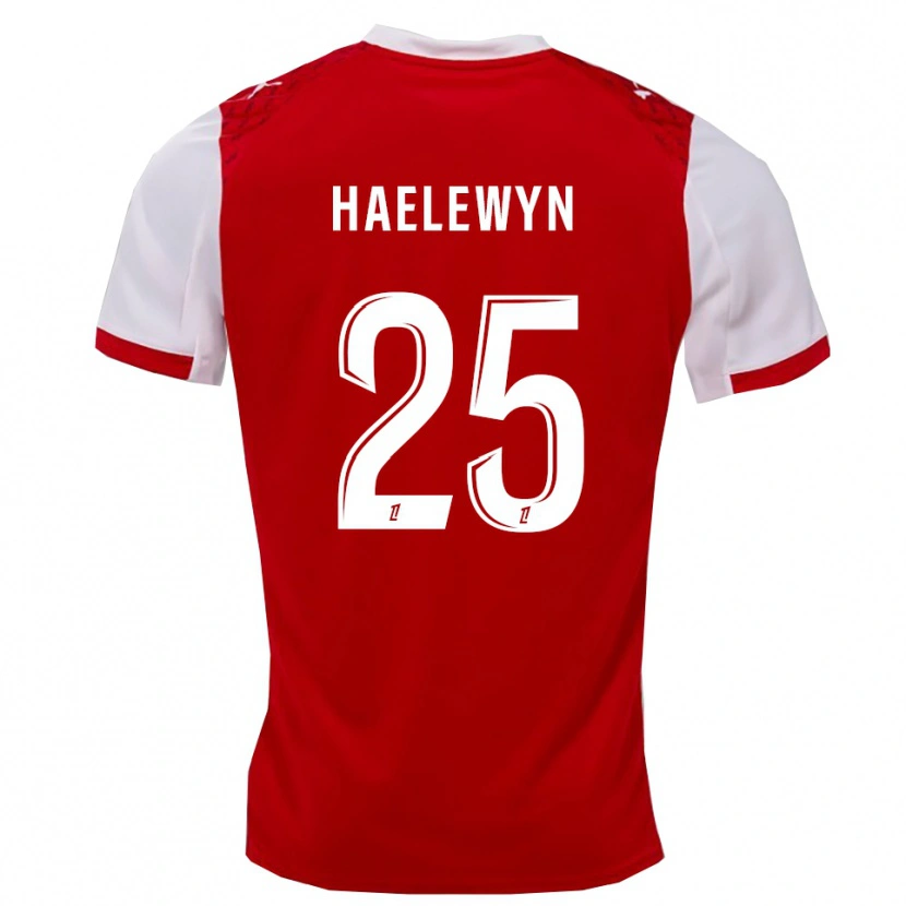 Danxen Niño Camiseta Marion Haelewyn #25 Rojo Blanco 1ª Equipación 2025/26 La Camisa