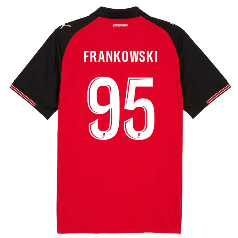 Danxen Niño Camiseta Przemyslaw Frankowski #95 Rojo Negro 1ª Equipación 2025/26 La Camisa