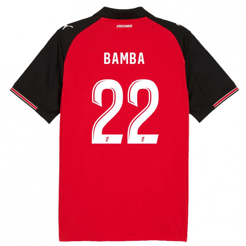 Danxen Niño Camiseta Rayan Bamba #22 Rojo Negro 1ª Equipación 2025/26 La Camisa