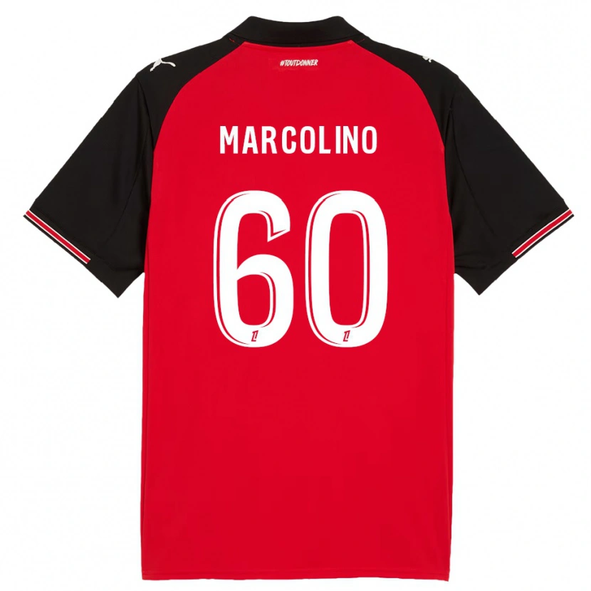 Danxen Niño Camiseta Henrick Do Marcolino #60 Rojo Negro 1ª Equipación 2025/26 La Camisa