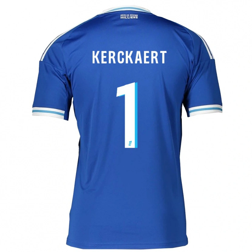 Danxen Niño Camiseta Gabriel Kerckaert #1 Azul Blanco 1ª Equipación 2025/26 La Camisa