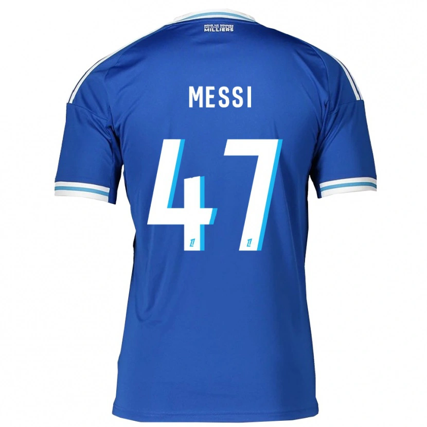 Danxen Niño Camiseta Rayane Messi #47 Azul Blanco 1ª Equipación 2025/26 La Camisa