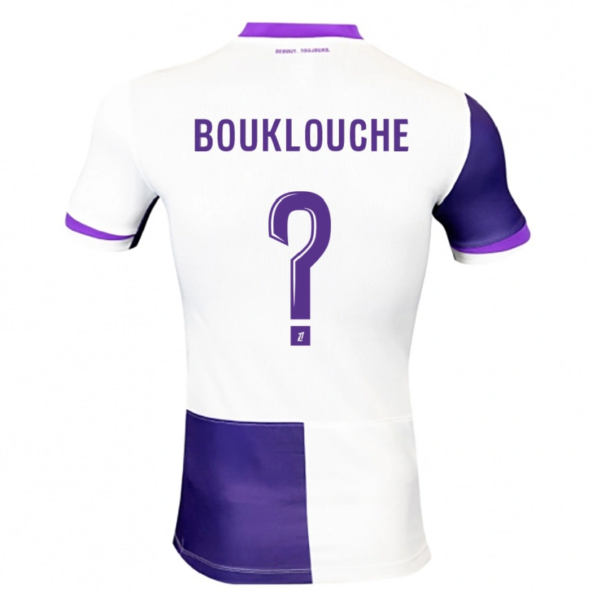 Danxen Niño Camiseta Kelyan Bouklouche #0 Morado Blanco 1ª Equipación 2025/26 La Camisa