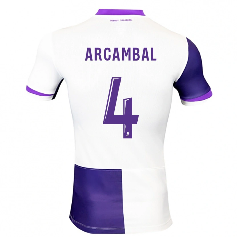 Danxen Niño Camiseta Anais Arcambal #4 Morado Blanco 1ª Equipación 2025/26 La Camisa