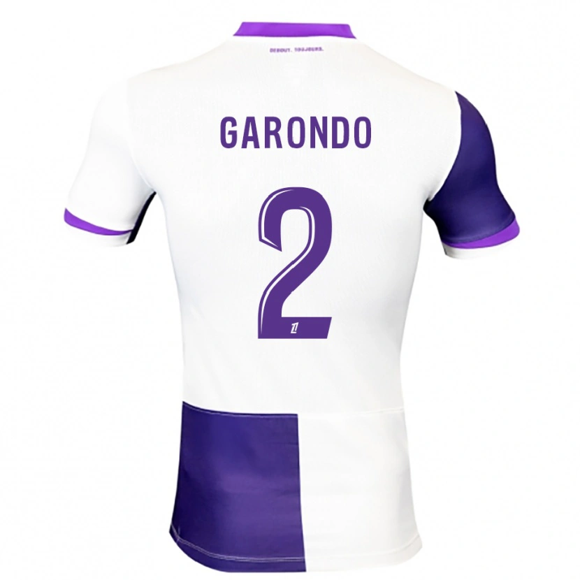 Danxen Niño Camiseta Thibaud Garondo #2 Morado Blanco 1ª Equipación 2025/26 La Camisa