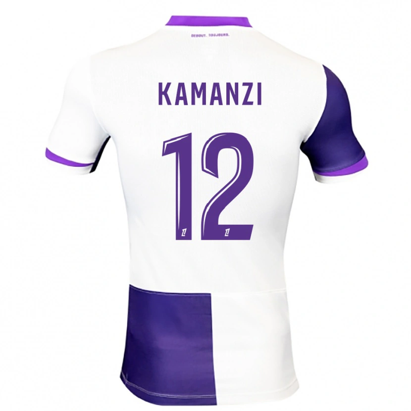Danxen Niño Camiseta Warren Kamanzi #12 Morado Blanco 1ª Equipación 2025/26 La Camisa