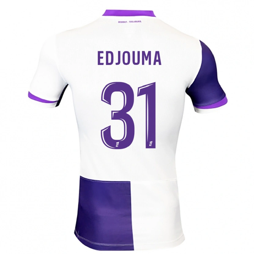 Danxen Niño Camiseta Noah Edjouma #31 Morado Blanco 1ª Equipación 2025/26 La Camisa